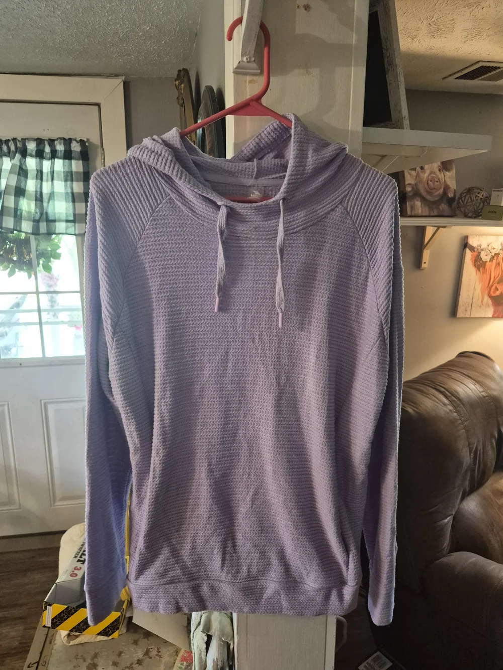 MTA Sport Lavender Waffle-Knit Hoodie